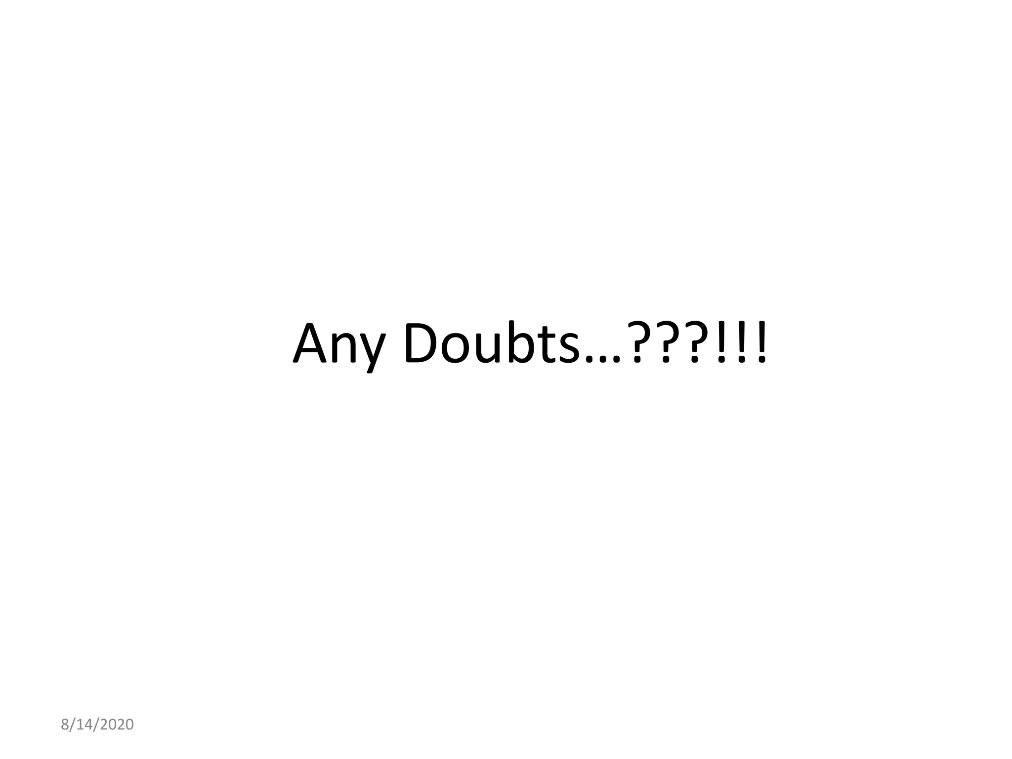 Any Doubts…???!!!
8/14/2020
 