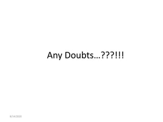 Any Doubts…???!!!
8/14/2020
 