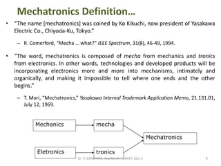 Mecha Definition 1.me8791 mechatronics | PPTX