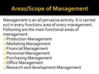 Principles and Practices of Management an overview | PPTX