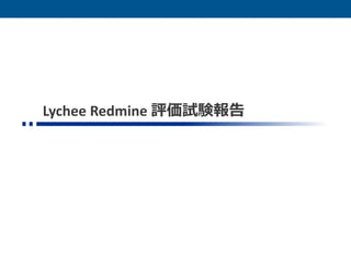 Lychee Redmine 評価試験報告
 