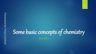 Some basic concepts of chemistry
CHAPTER 1
1
 