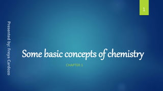 Some basic concepts of chemistry | PPT