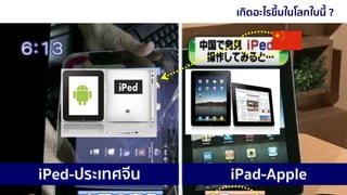 23 September 2020
iPed-ประเทศจีน iPad-Apple
เกิดอะไรขึ้นในโลกใบนี้ ?
 