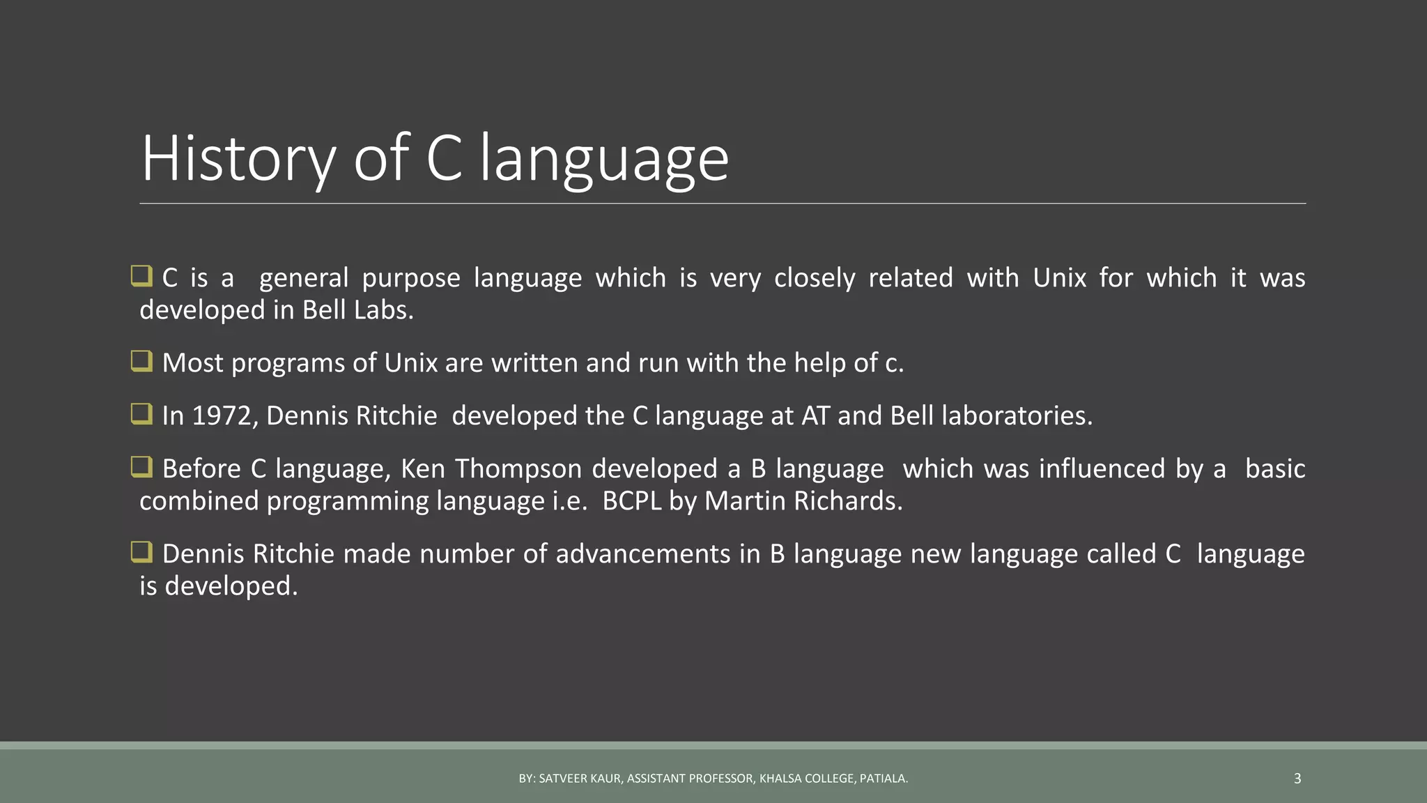 Introduction to c | PPTX
