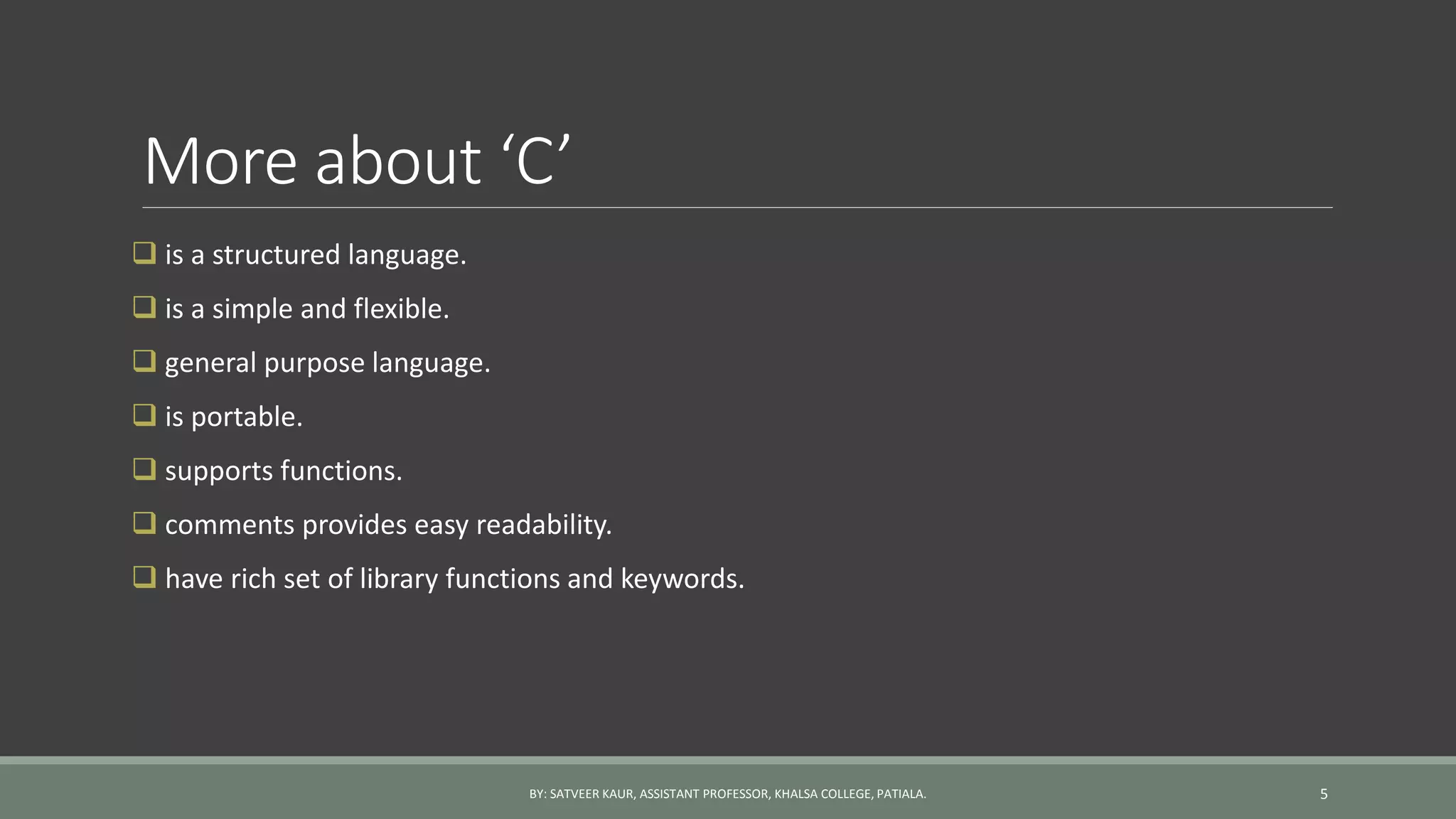 Introduction to c | PPTX