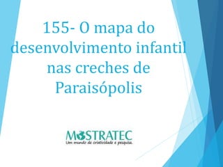155- O mapa do
desenvolvimento infantil
nas creches de
Paraisópolis
 