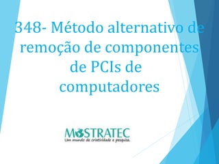 348- Método alternativo de
remoção de componentes
de PCIs de
computadores
 