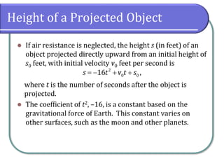 1.5 Applications of Quadratic Equations | PDF