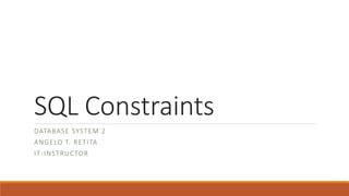 1.3 sql constraints | PPT