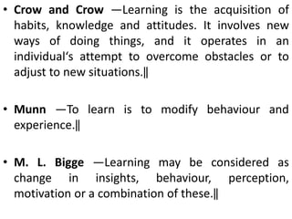 Learning Crow 1. learning process | PPTX