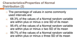 Normal Distribution – Introduction and Properties | PPTX
