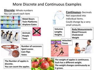 Discrete Number Examples 1.1 intro to statistics | PPTX