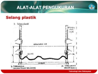 Teknologi dan Rekayasa
ALAT-ALAT PENGUKURAN
Selang plastik
 