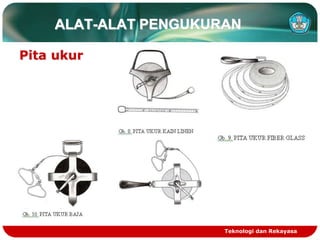 Teknologi dan Rekayasa
ALAT-ALAT PENGUKURAN
Pita ukur
 