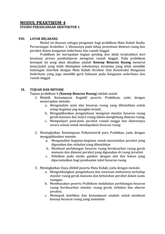 1. modul praktikum asas dan studio perancangan arsitektur 1