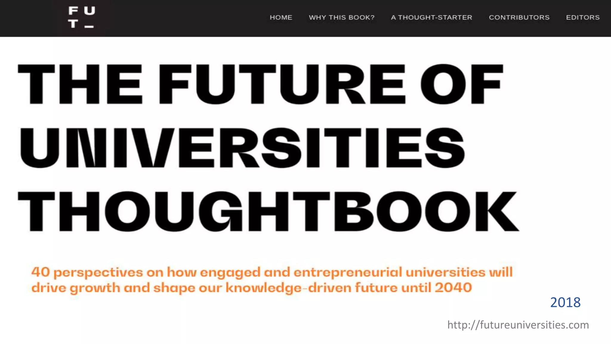 17http://futureuniversities.com
2018
 