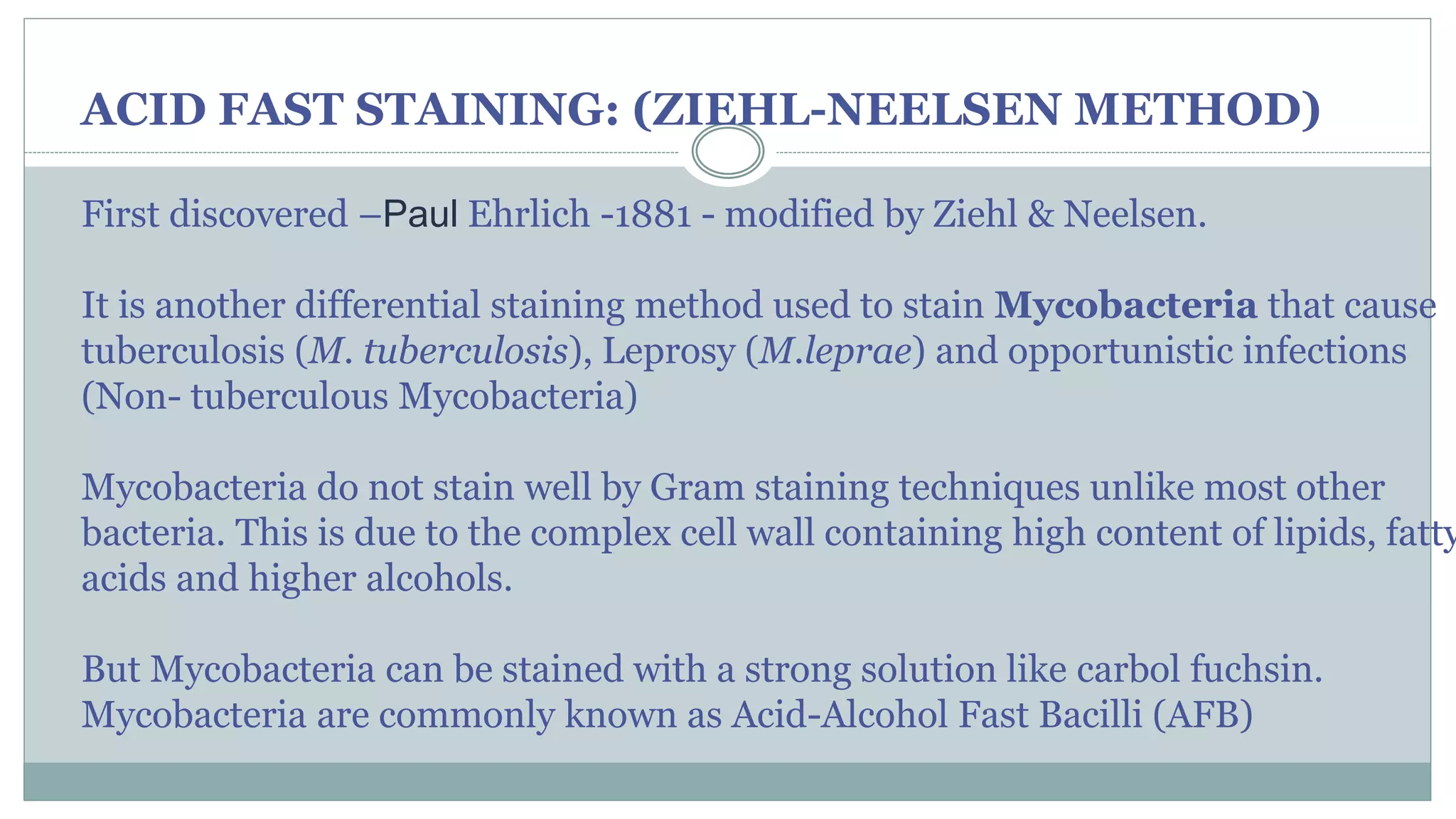 INTRODUCTION TO MICRO LAB, STAINING TECHNIQUES & MORPHOLOGY OF BACTERIA