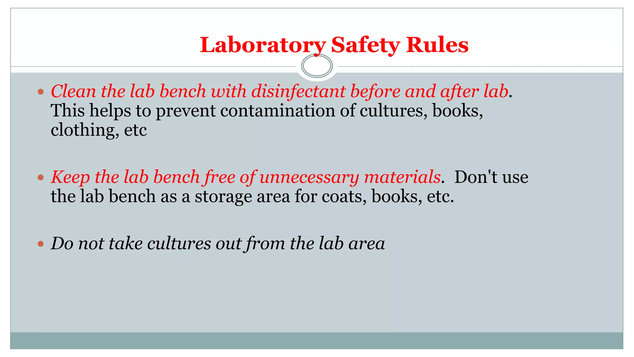 INTRODUCTION TO MICRO LAB, STAINING TECHNIQUES & MORPHOLOGY OF BACTERIA