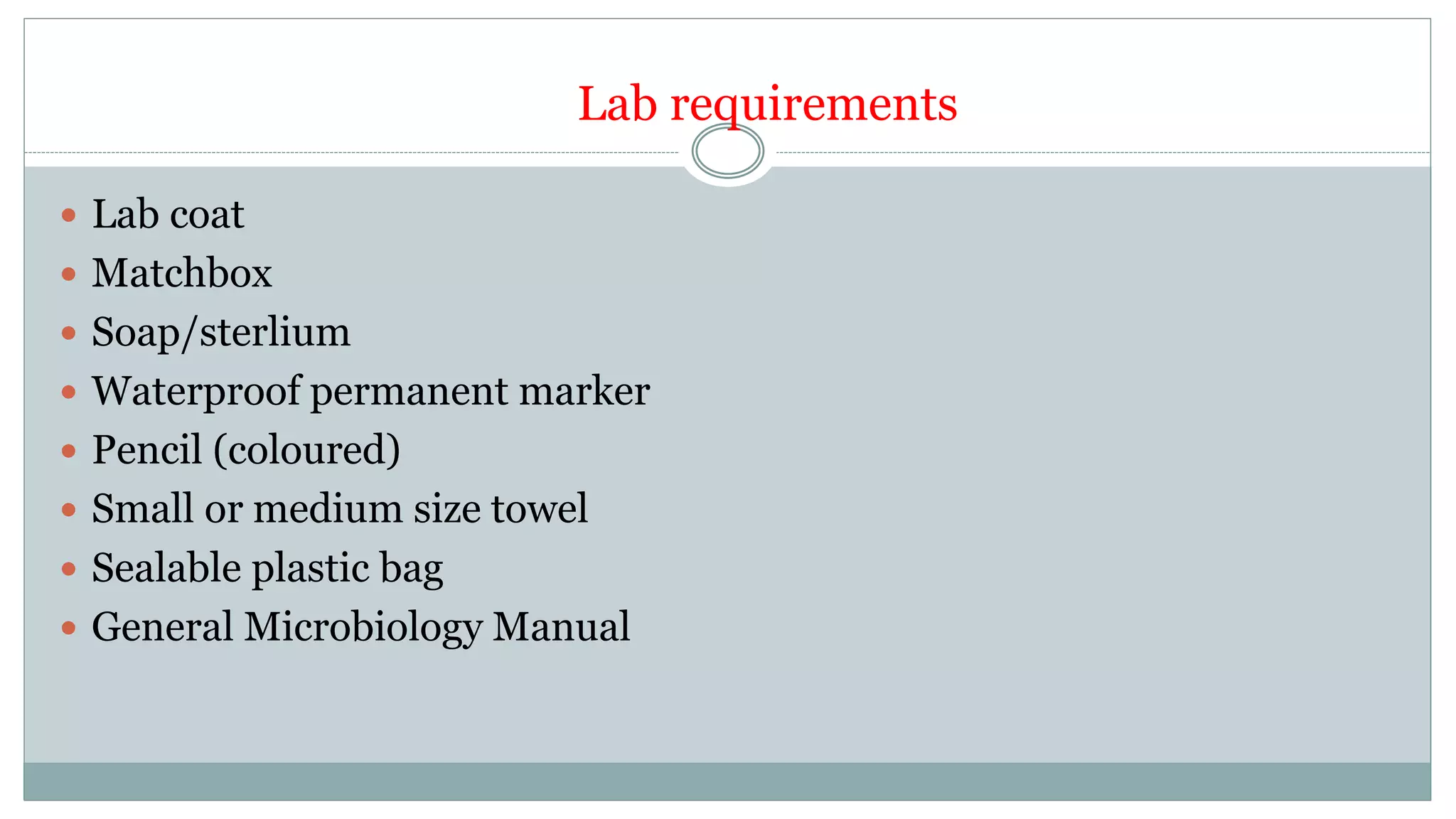 INTRODUCTION TO MICRO LAB, STAINING TECHNIQUES & MORPHOLOGY OF BACTERIA