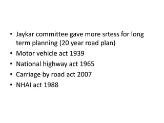 Introduction of basic transportation engineering