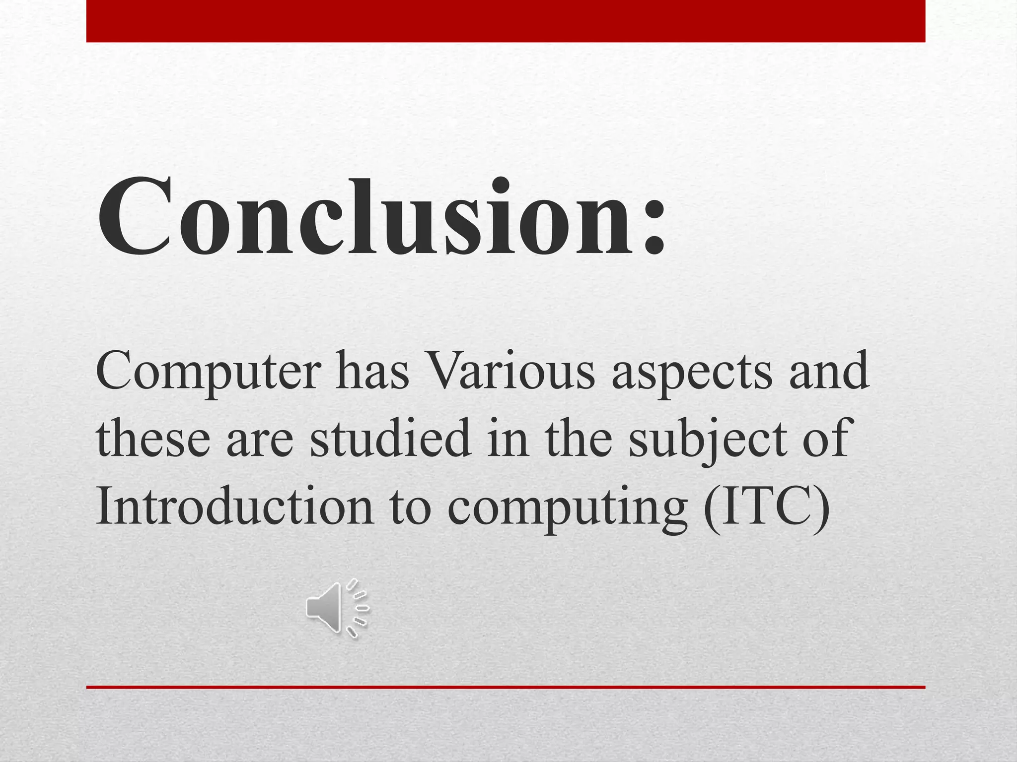 Introduction To Computing presentation