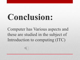 Introduction To Computing presentation