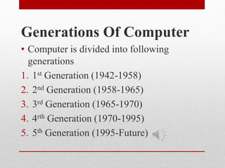 Introduction To Computing presentation