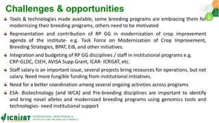 Research Program Genetic Gains (RPGG) - Review Meeting 2021: Overview By Dr Rajeev K Varshney