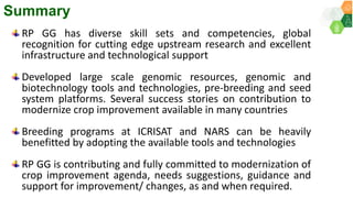 Research Program Genetic Gains (RPGG) - Review Meeting 2021: Overview By Dr Rajeev K Varshney