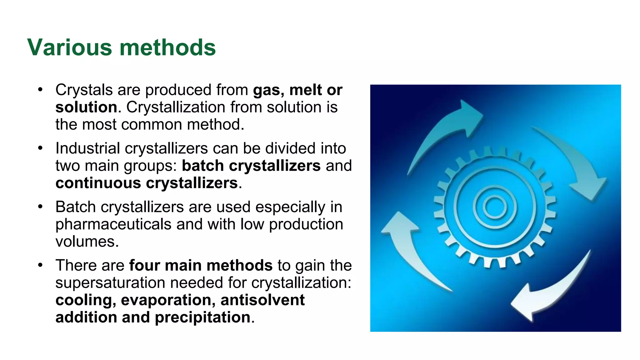 Methods for crystallization