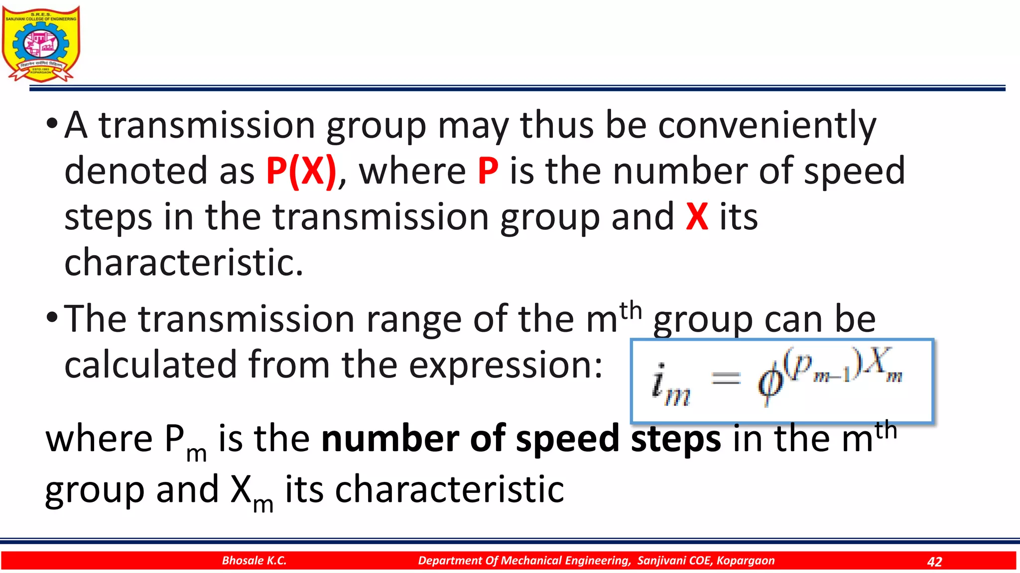 Design of Machine Tool Gear BOx PPT