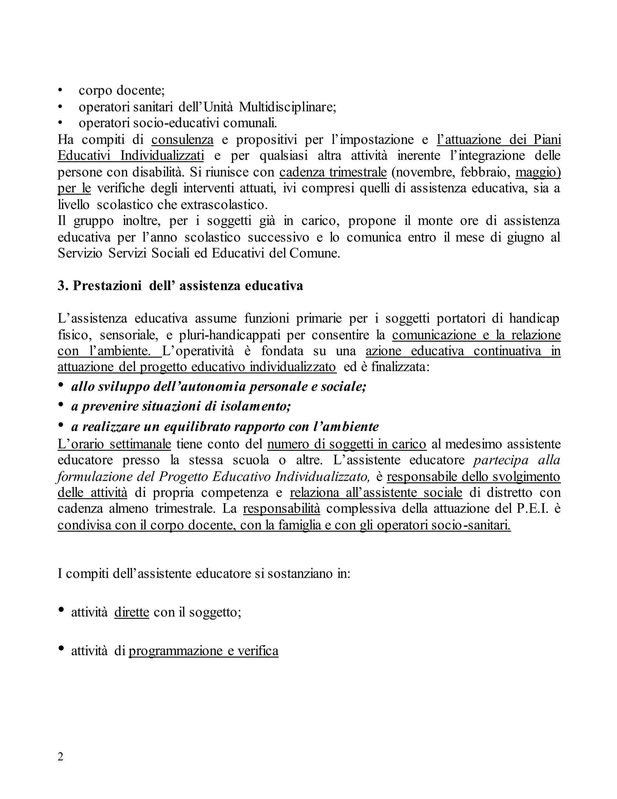 1. ruolo dell'educatore | DOC