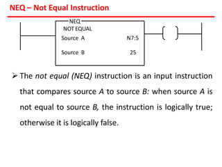 Nequ Program Programmable Logic Controller | Ladder Logic diagrams| Block diagram ...