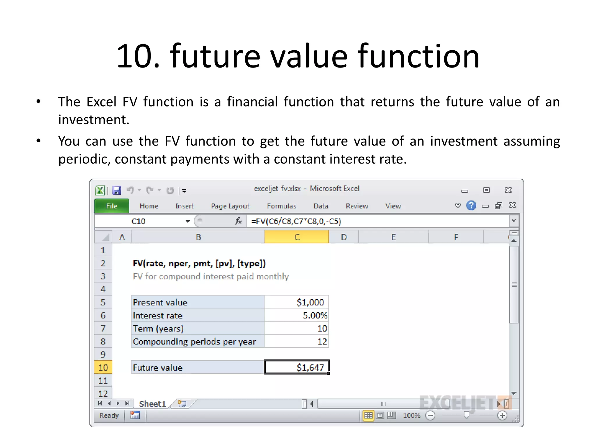1. statistical functions in excel | PDF