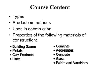 Introduction Construction 1. introduction (materials and method of constrcution) | PPTX