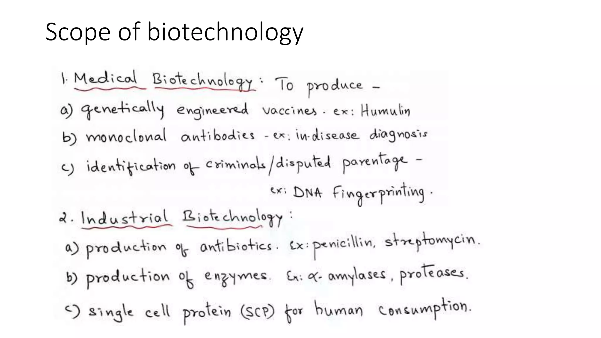 Scope of biotechnology
 