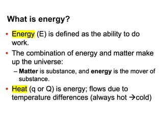 What is energy?
 