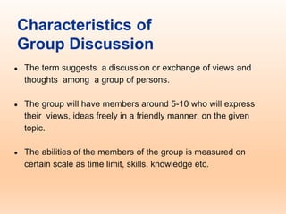 1. group discussion