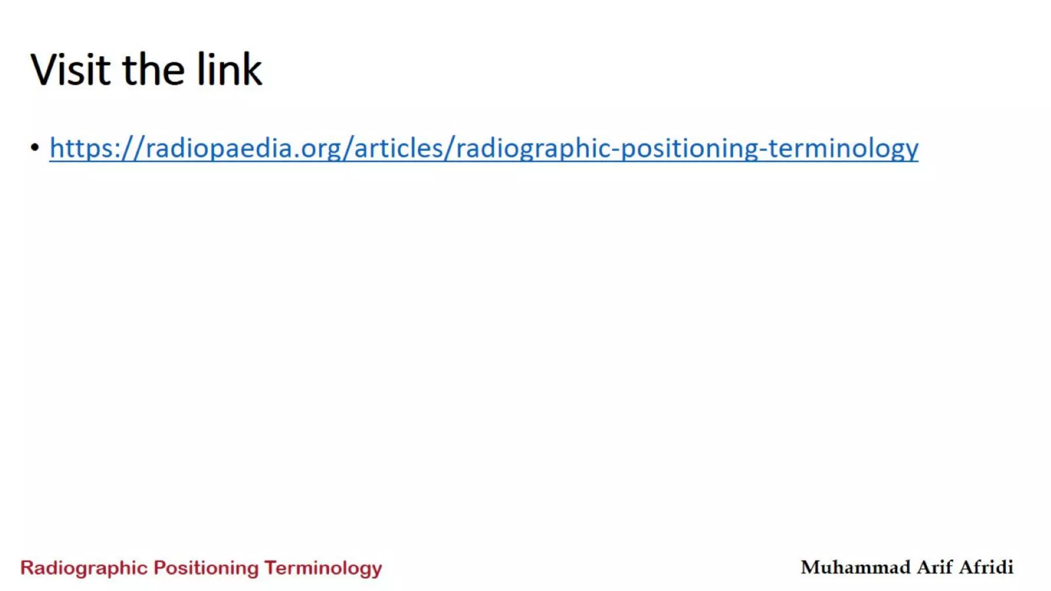 Radiographic positioning terminology | PDF