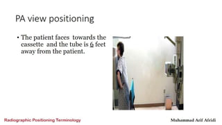 Radiographic positioning terminology  