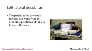 Radiographic positioning terminology  