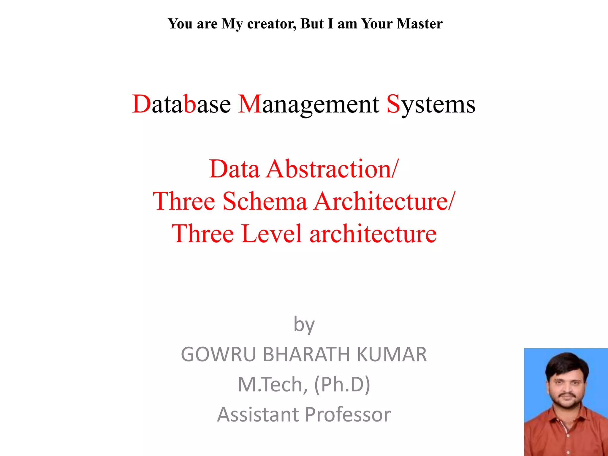 data abstraction in DBMS | PPTX