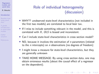 Regression models for panel data | PDF