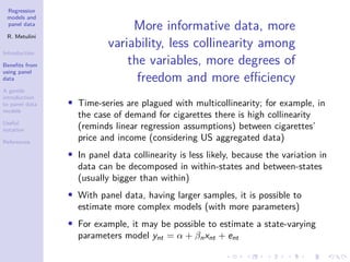 Regression models for panel data | PDF