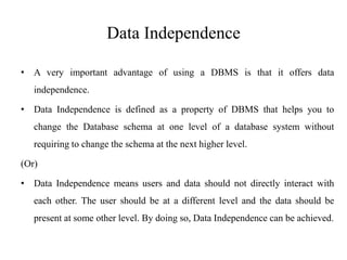 1.4 data independence | PPTX