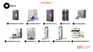 WHITENESS HP AUTOMIXX WHITENESS PERFECT WHITENESS HP BLUE WHITE CLASS
WHITENESS HP MAXX WHITENESS HP WHITENESS RM WHITENESS SUPER ENDO WHITENESS PERBORATO
WHITENESS SIMPLE
WHITENESS
MARCA
 