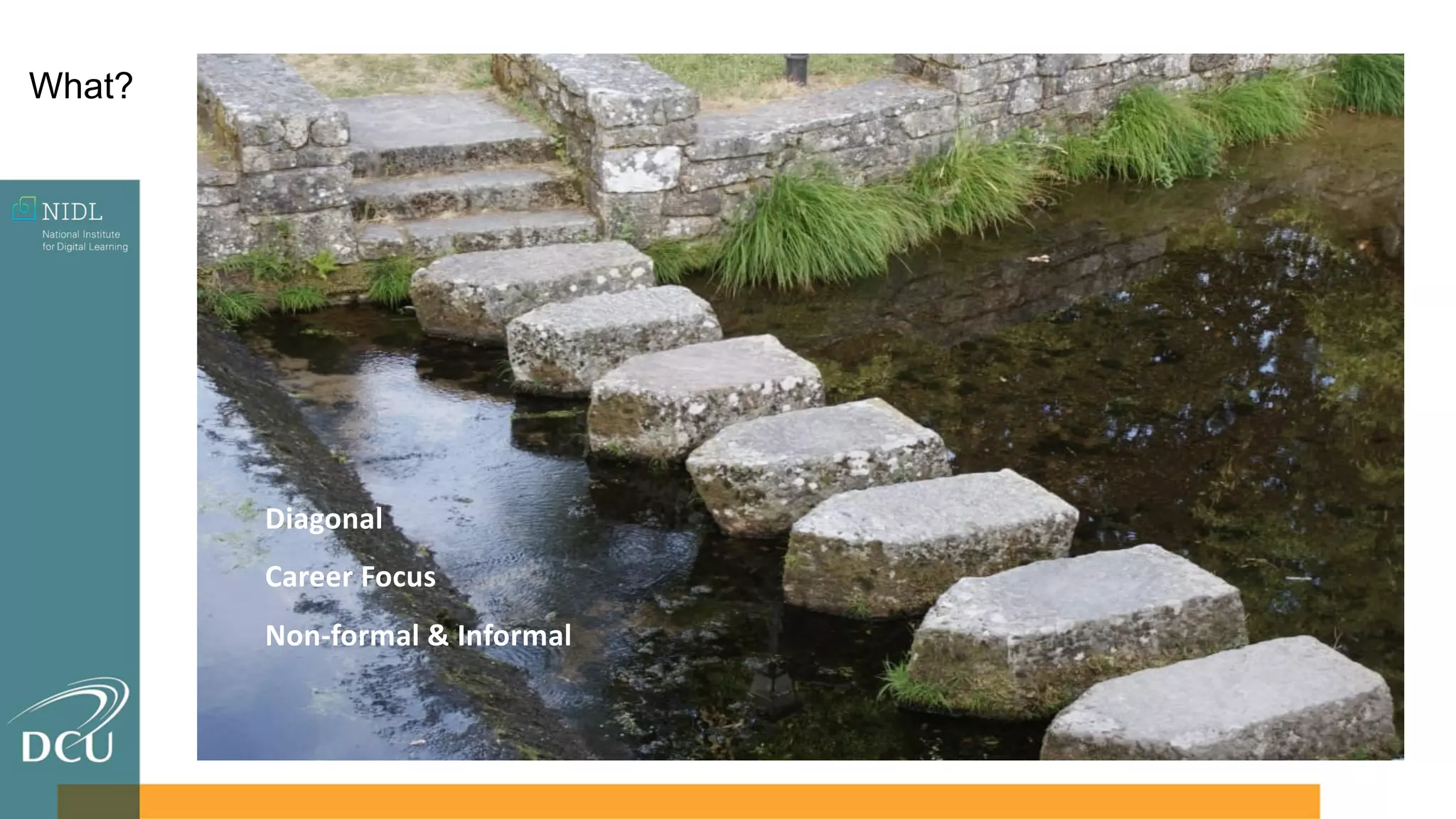 Diagonal
Career Focus
Non-formal & Informal
What?
 