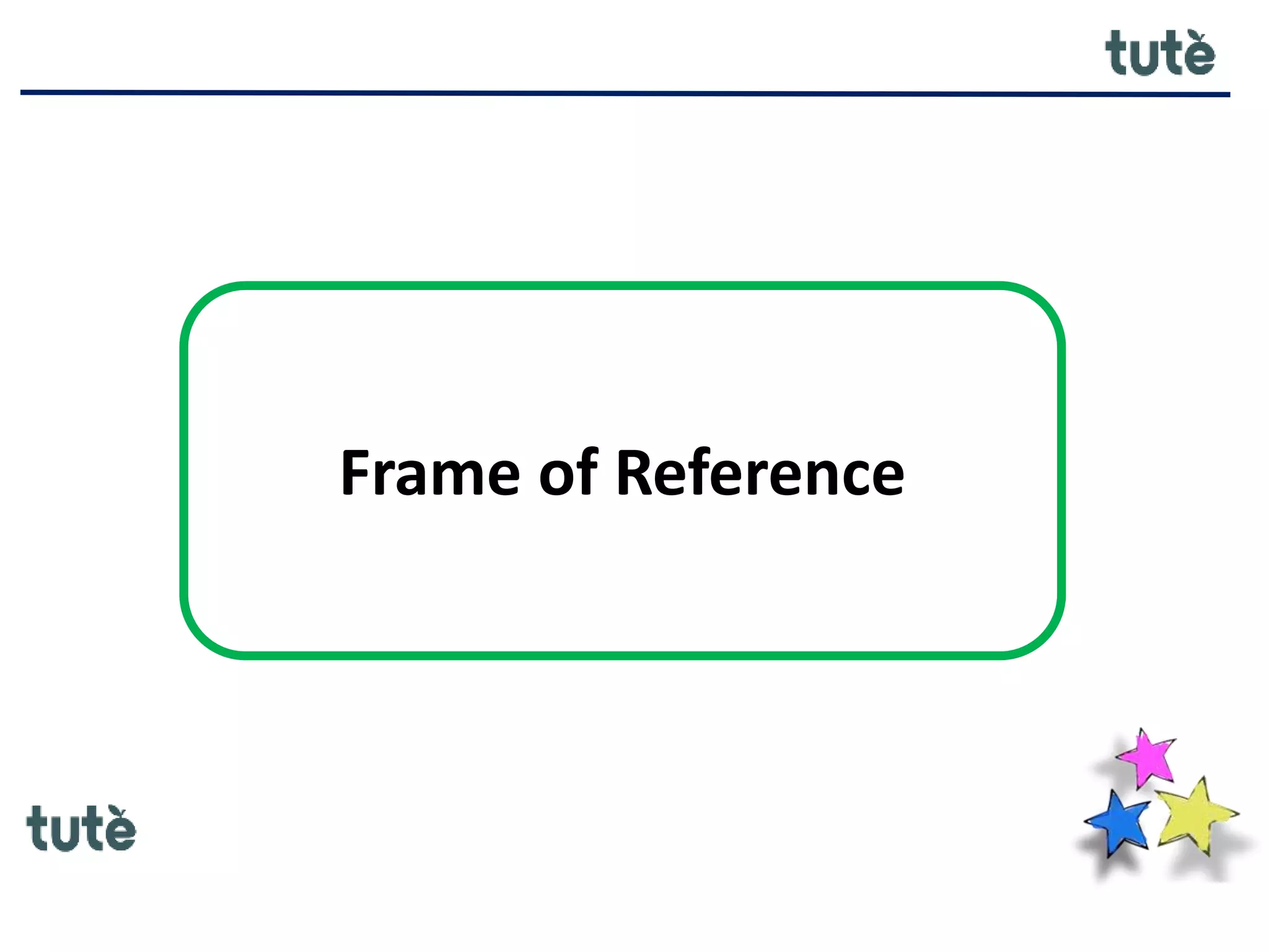 Frame of Reference
 