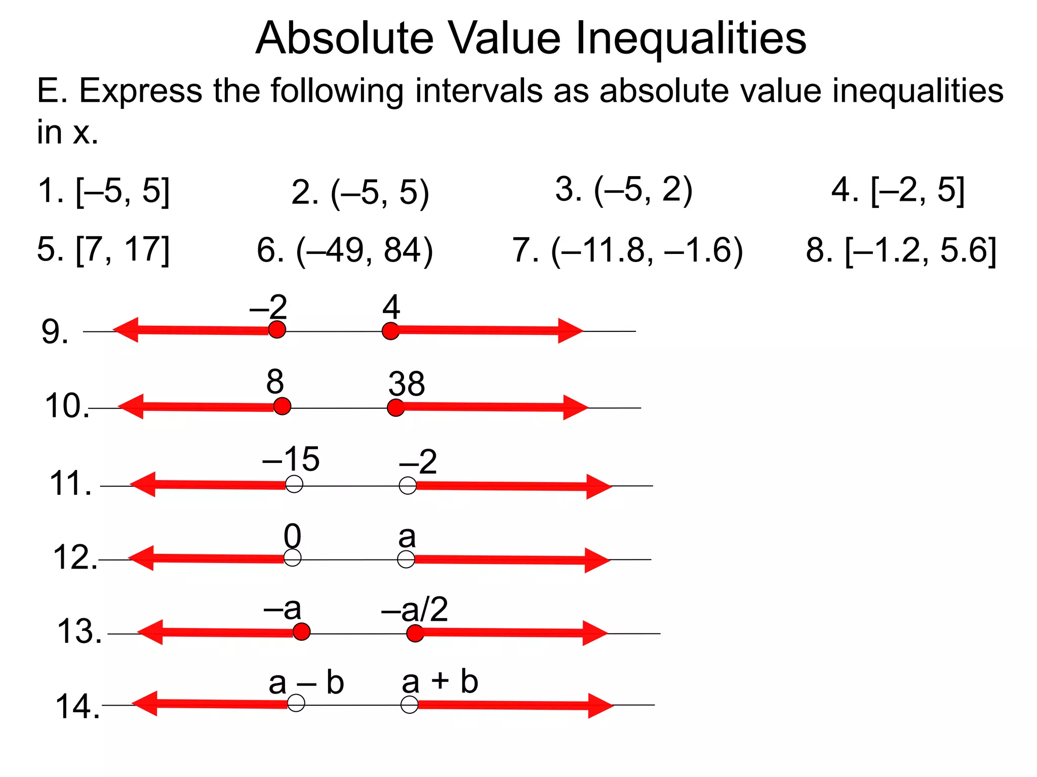 1.5 comparison statements, inequalities and intervals t | PPTX